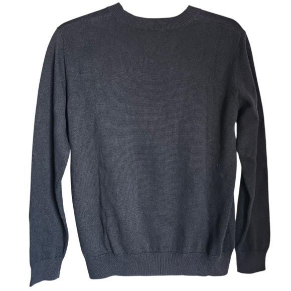 One Grey Day Cashmere Blend Sweater with White Piping - Picture 2 of 3